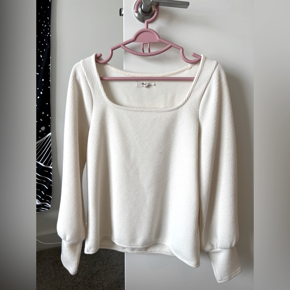 Ottoman Rib Square-Neck Top